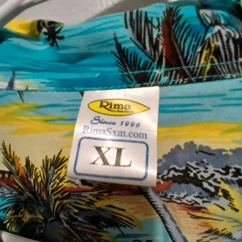 Rima Caribbean Short Sleeve Shirt Mens XL Resortwear Tropical Vacation - Picture 6 of 7